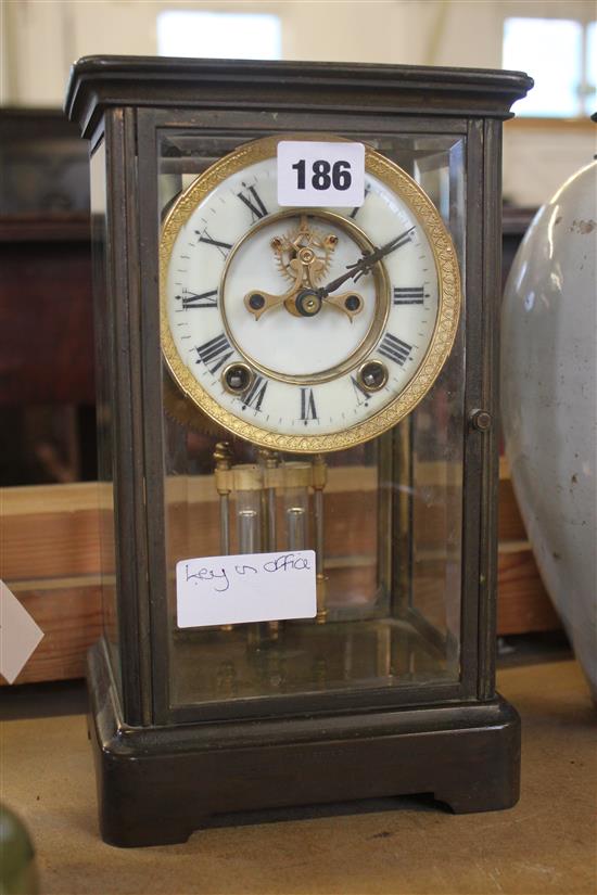 American brass mantel clock